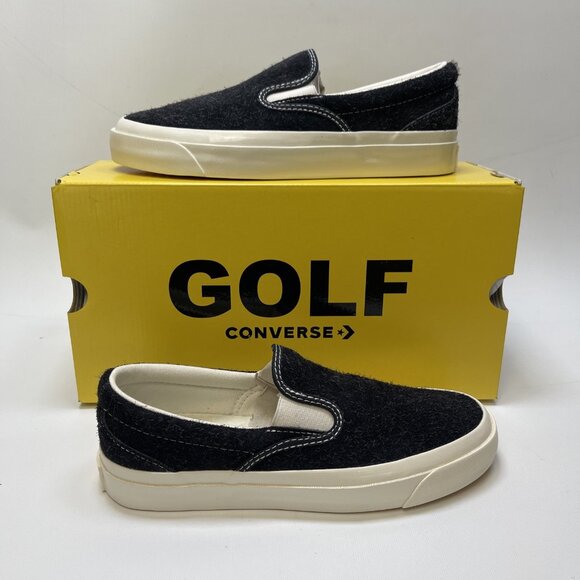 Converse x GOLF le FLEUR One Star Slip Pro Shoes Slip-On Black Women Sz 8 US NEW - Picture 1 of 10